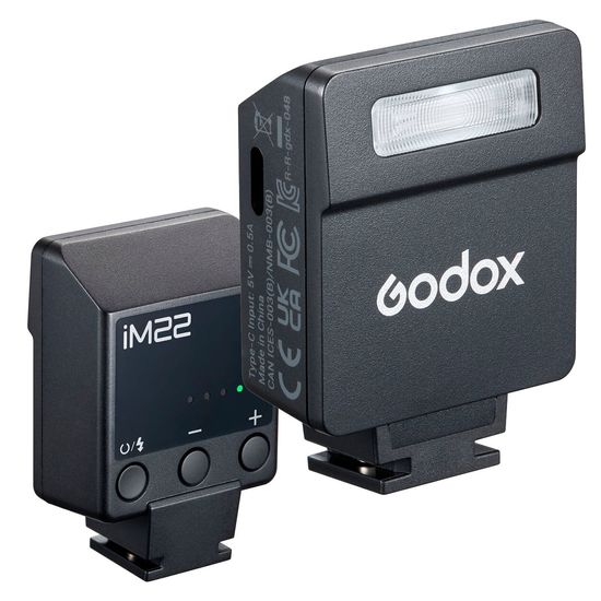 Mini Flash De Sapata Godox Im22 Para Câmera Sony, Canon, Nikon Etc. Mini Flash De Sapata Godox Im22 Para Câmera Sony, Canon, Nikon Etc.