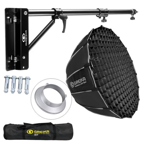 Softbox Colmeia 90cm Greika GKP2 Bowens para Led Flash Estudio + Suporte Teto Parede Softbox Colmeia 90cm Greika GKP2 Bowens para Led Flash Estudio + Suporte Teto Parede