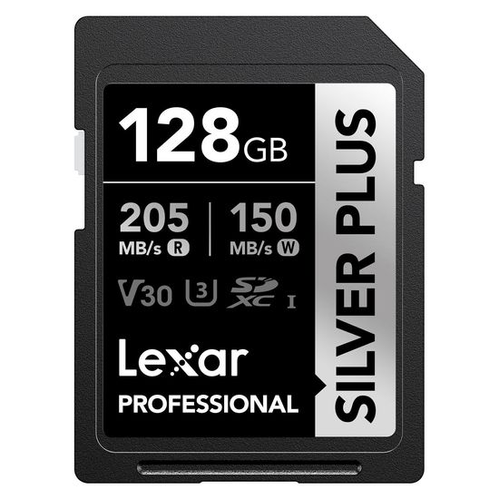 Cartão De Memória Sd Lexar 128gb 205mb/s Silver Plus Sdxc Uhs-i Cartão De Memória Sd Lexar 128gb 205mb/s Silver Plus Sdxc Uhs-i