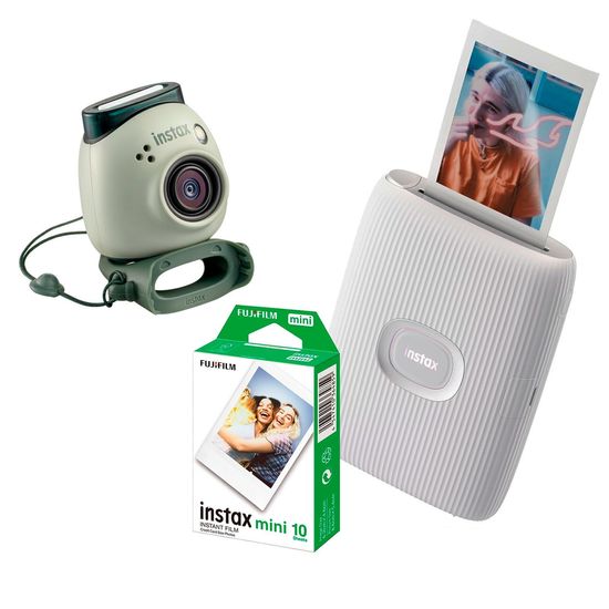 Kit Câmera Digital Fujifilm Instax Pal + Impressora Mini Link + Filme 10 Poses Kit Câmera Digital Fujifilm Instax Pal + Impressora Mini Link + Filme 10 Poses