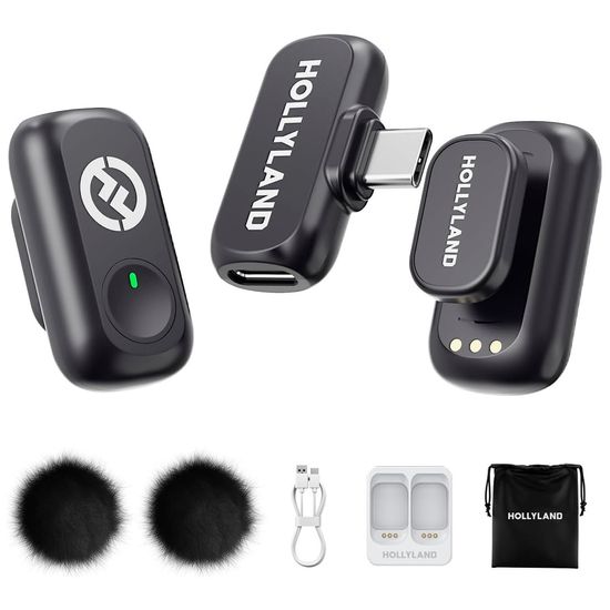 Microfone Lapela Duplo Sem Fio Hollyland Lark A1 Tipo-c Microfone Lapela Duplo Sem Fio Hollyland Lark A1 Tipo-c