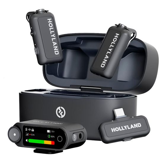 Sistema De Microfones Duplo Sem Fio Hollyland Lark Max 2 Combo Para Câmeras E Dispositivos Móveis Sistema De Microfones Duplo Sem Fio Hollyland Lark Max 2 Combo Para Câmeras E Dispositivos Móveis